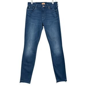 MOTHER Women's Skinny Jeans in Dark Blue